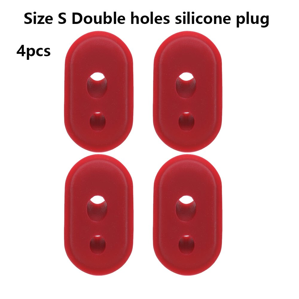 4Stck Ladung Hafen Abdeckung Für XIAOMI M365 Staub Stecker fallen verrotten Gummi Elektrische Rolle Teile Skateboard Zubehör: S doppelt Löcher