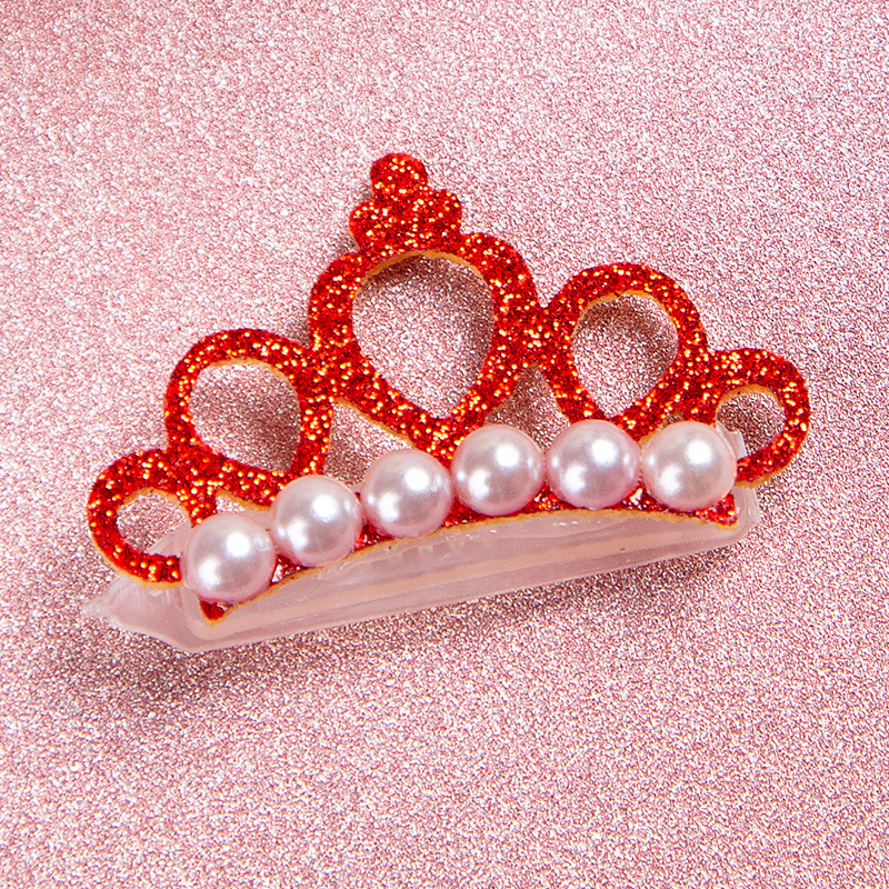 Pinzas para el pelo para perros pequeños, lazos con forma de corona de perlas de imitación, pinzas para el pelo de gato, tocado de aseo, accesorios para mascotas, 1 ud.: Azul