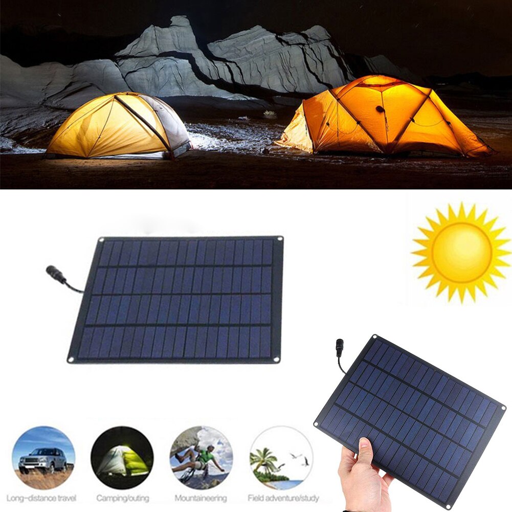 Solar Cell 12V Mini Solar System DIY For Battery 20W Solar Panel Travel & Phone & Boat Portable Solar Panel