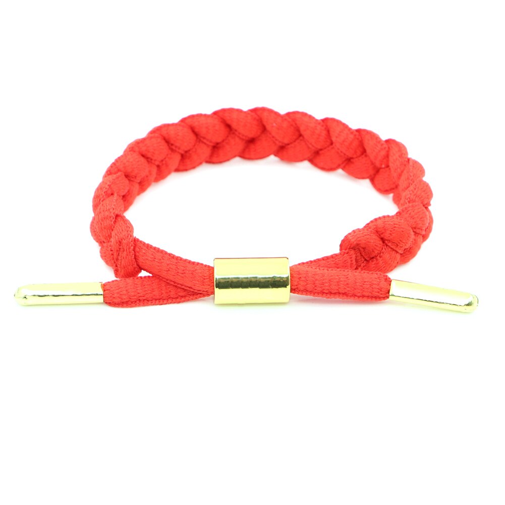 Casual Vrouwen Schoenveters Geweven Armband Temperament Polsband Eenvoudige Armband: Red
