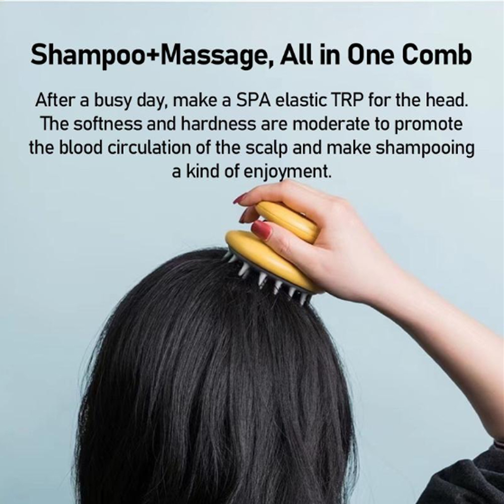 Massage Brush Comb Head Silicone Hair Washing Brush Scalp Scratcher Easy To Clean Massage Brush Shampoo Brush