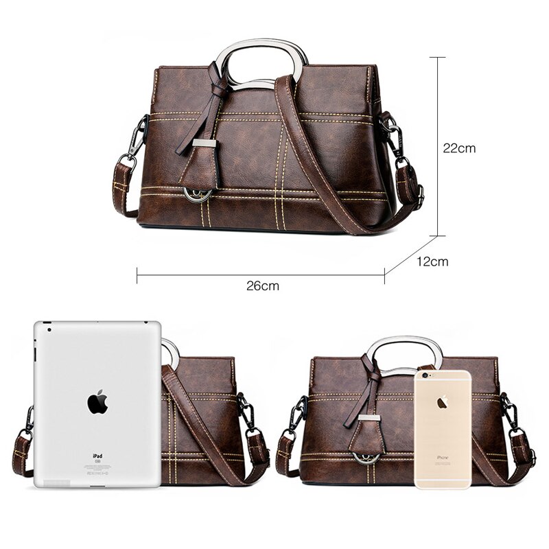 Bolsos de lujo para mujer bolsos de hombro de marrón para mujer bolso de mensajero Vintage para mujer bolso bandolera