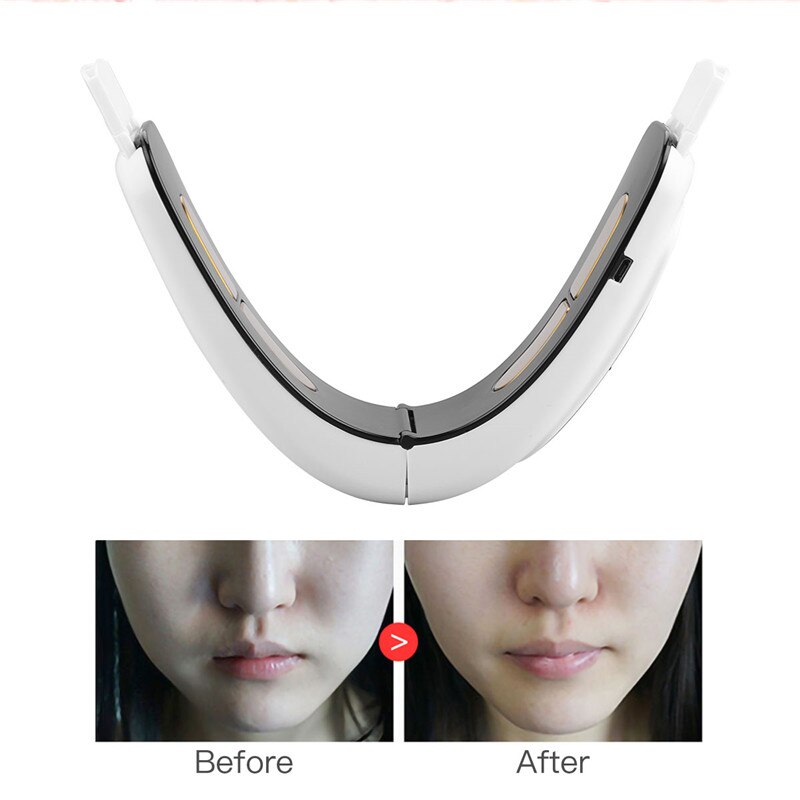 Chin V Line Up Lift Belt Double Chin Remover Skin Tightening Photon Therapy Face Slimming Massager Facial Lifting Device