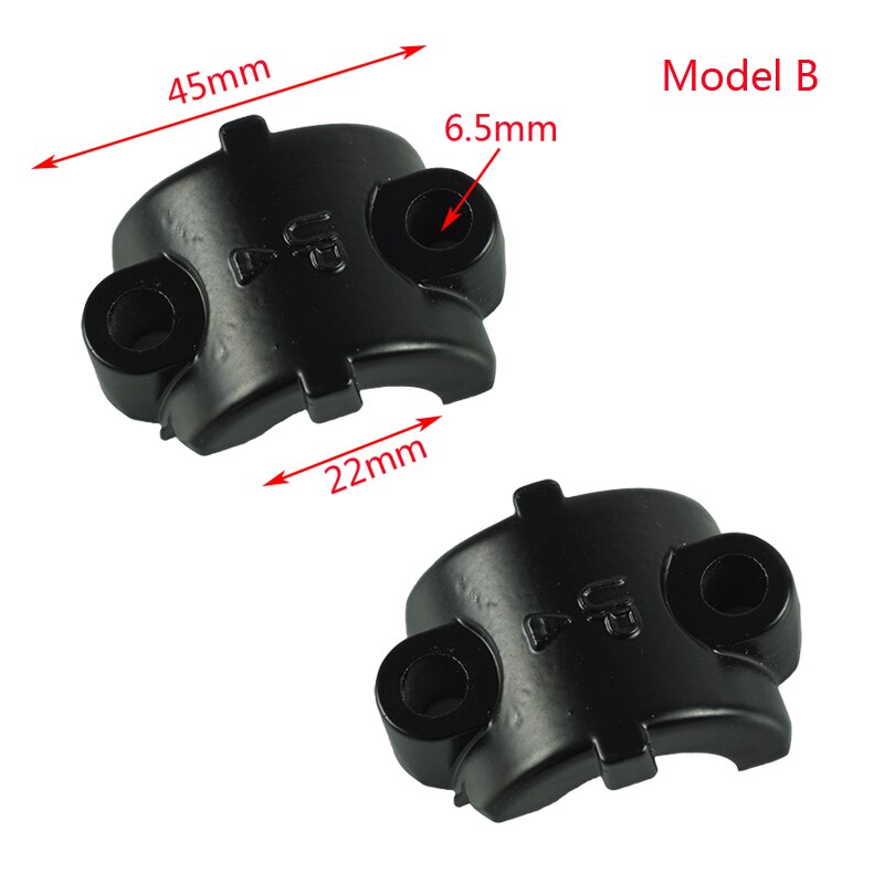 Guidon universel pour moto, 1 paire, 22mm, 7/8 pouces, frein et embrayage, support de fixation pour rétroviseur M10: Model B