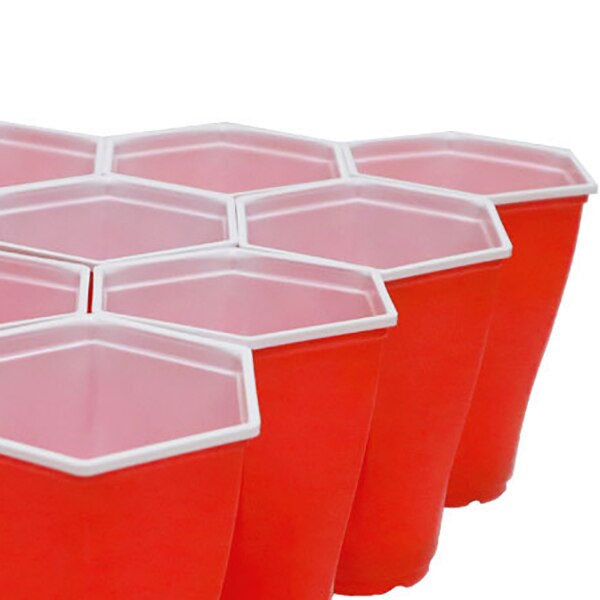 44Pcs Party Mok Met 6 Ballen Bier Pong Party Cups Bier Mok Extra Sterke Plastic Mok Plastic Mok Camping rood & Paars