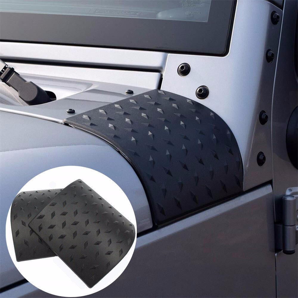 Auto-styling WUPP Zwarte Kap Body Armor Buitenste Kuipdelen Cover voor Jeep Wrangler JK Rubicon Sahara td0920 front_1.8