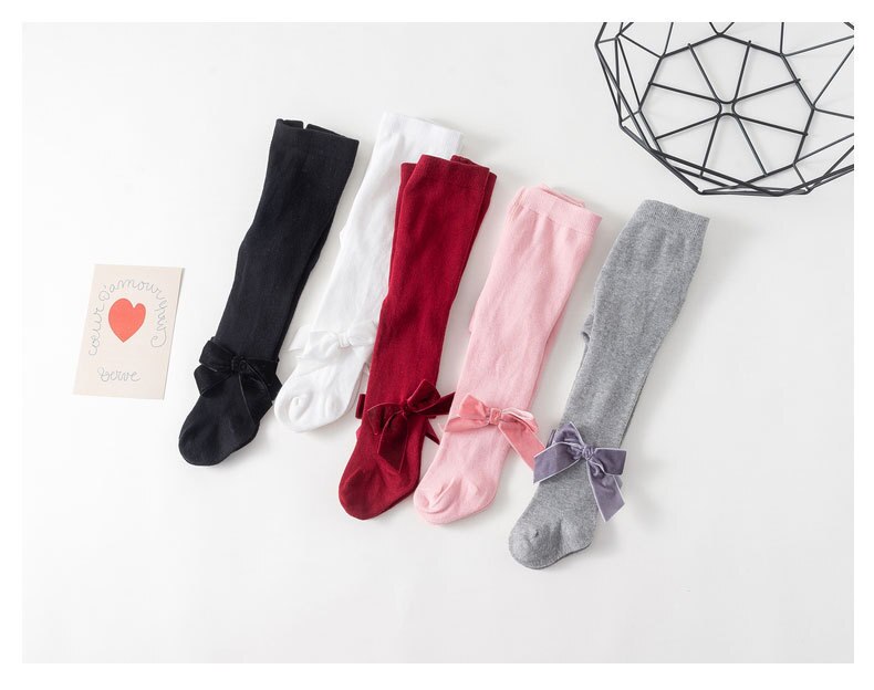 Katoen Meisjes Panty Prinses Bowknet Baby Meisje Panty Baby Lente En Herfst Stijl Broek Leuke Kous 0-24M
