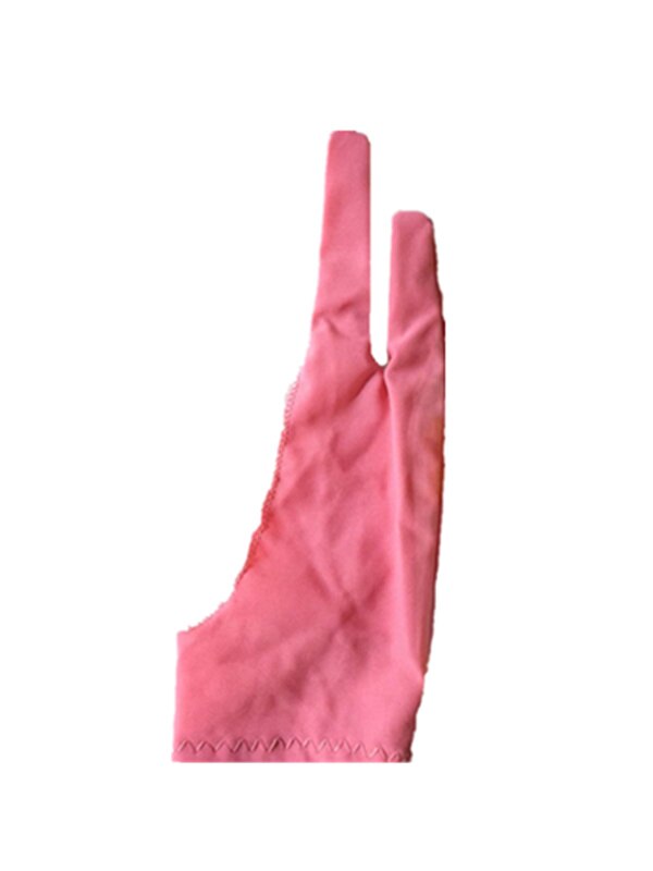 Anti-Touch Calligraphy Tablet Hand-Painted Digital Drawing Board Double Layer 2 Finger Gloves Unisex Sketch Children: Pink monolayer
