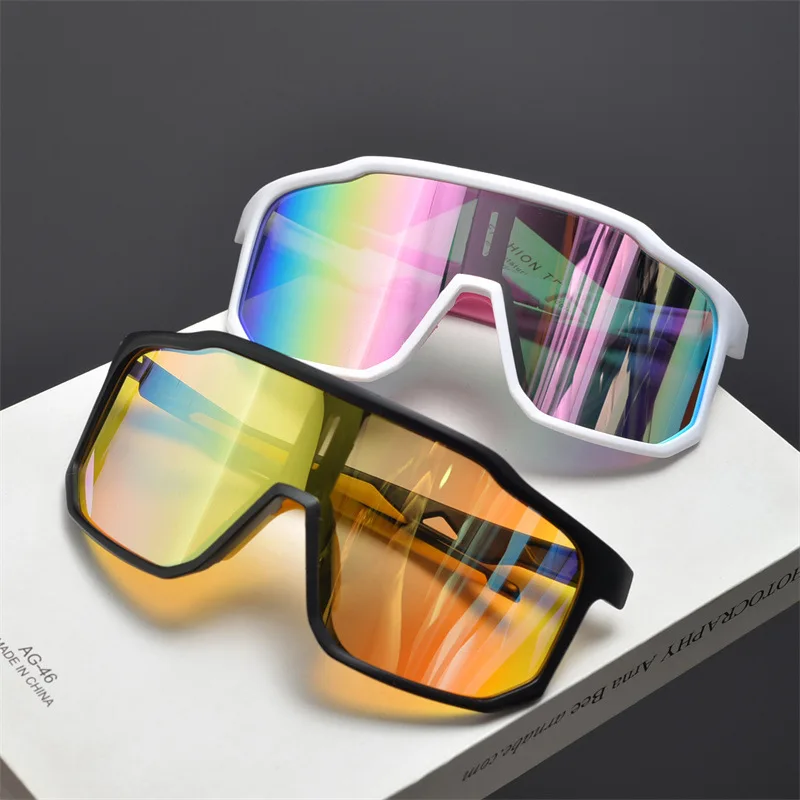 Cykelsolglasögon uv-skyddande linser vindtäta glasögon för män kvinnor landsvägscykling sportglasögon glasögon