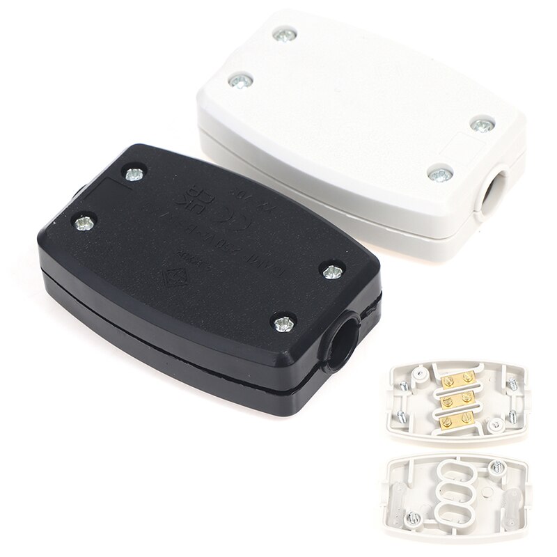 In-Line Connector Box 13A Electric Cable Flex Joiner 3 Terminal Case 250V Wire Mains For Cable Rated From 3A Up To 13A