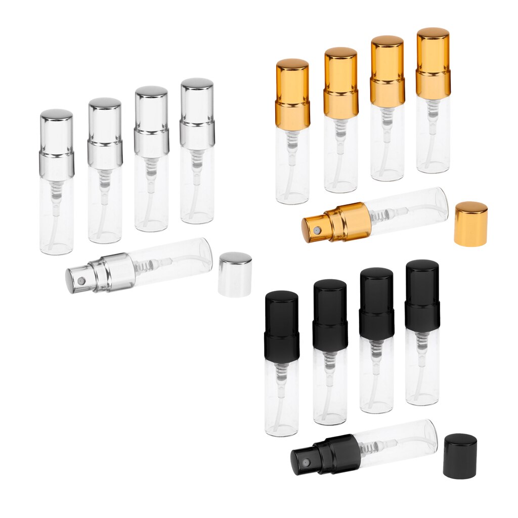 5X3Ml Lege Hervulbare Clear Glas Spray Parfumflesjes Container Verstuiver
