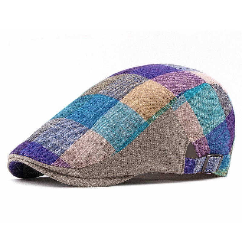 Boinas de verano para hombre y mujer, gorra vintage a cuadros de repartidor de periódicos, gorra de taxista gatsby, gorra para el sol de marca, gorras unisex de pico de pato.: 2