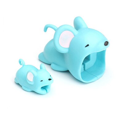 Fffas kabel opruller bid sød tiger lænd bjørn dyr kabelbeskytter usb kabel organizer chompers oplader ledning holder til iphone: Mus