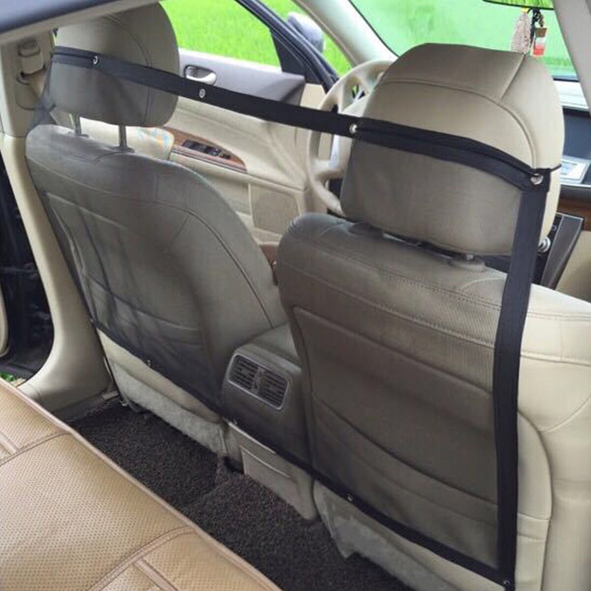 Adjustable Mesh Pet Protection Car Barrier suit for Dog Cat Safety Dog Car Carrier Rear Seat Pet Fence Anti-collision