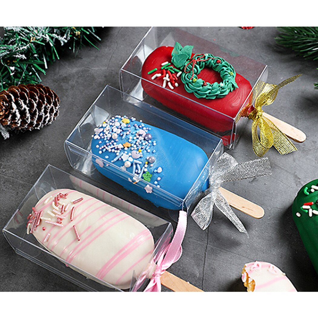 50Pcs Popsicle Stick DIY Wooden Craft Ice Cream Sticks Funny Ice Cream Stick Kids Handwork Art Crafts Toys Cake Tools