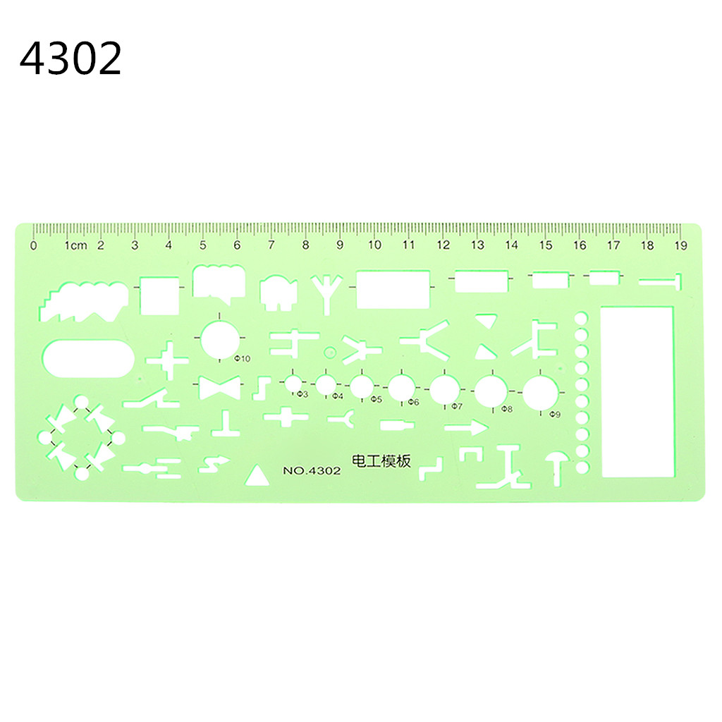 Pro Plastic Circles Square Round Geometric Template Ruler Stencil Measuring Tool U4LD: 4302