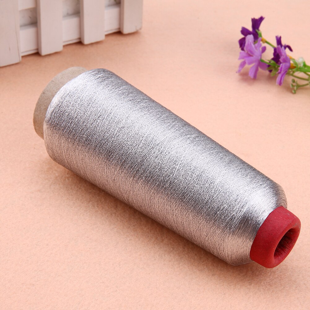 Hilo de coser de punto de cruz para ordenador, dorado/plateado, línea bordada, textil, hilo metálico