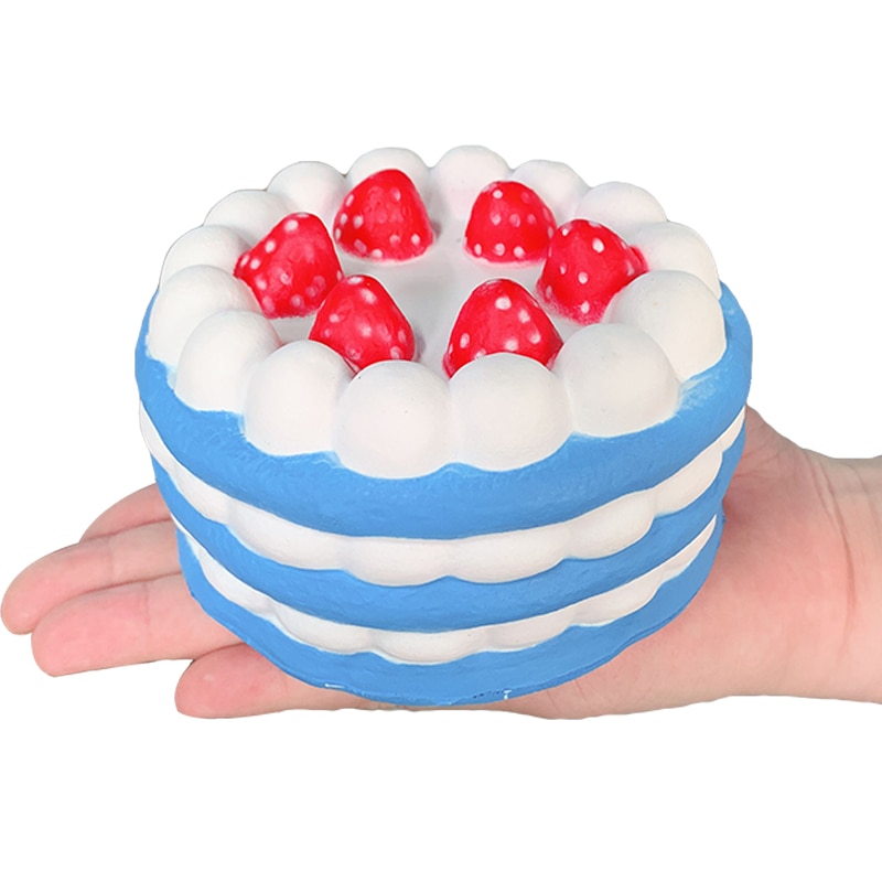 Jumbo Aardbei Cake Squishy Simulatie PU Brood Langzaam Stijgende Zachte Squeeze Speelgoed Zoete Geurende voor Kinderen Birthday Fun