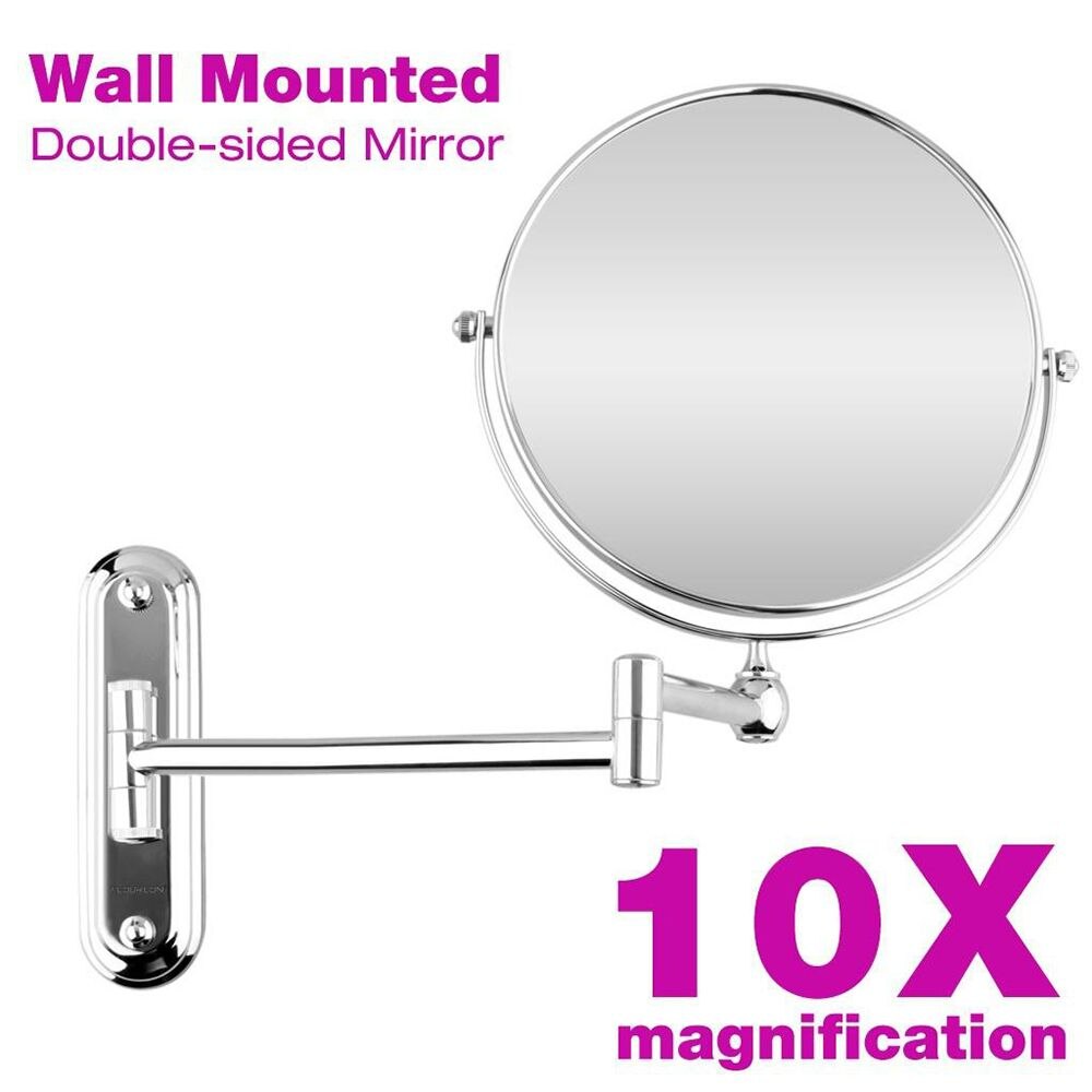 10x Vergrootglas Make Mirrorcosmetic Spiegels Ronde Vorm Desktop Spiegel Dubbelzijdig Backlit Spiegels Voor Badkamer Slaapkamer
