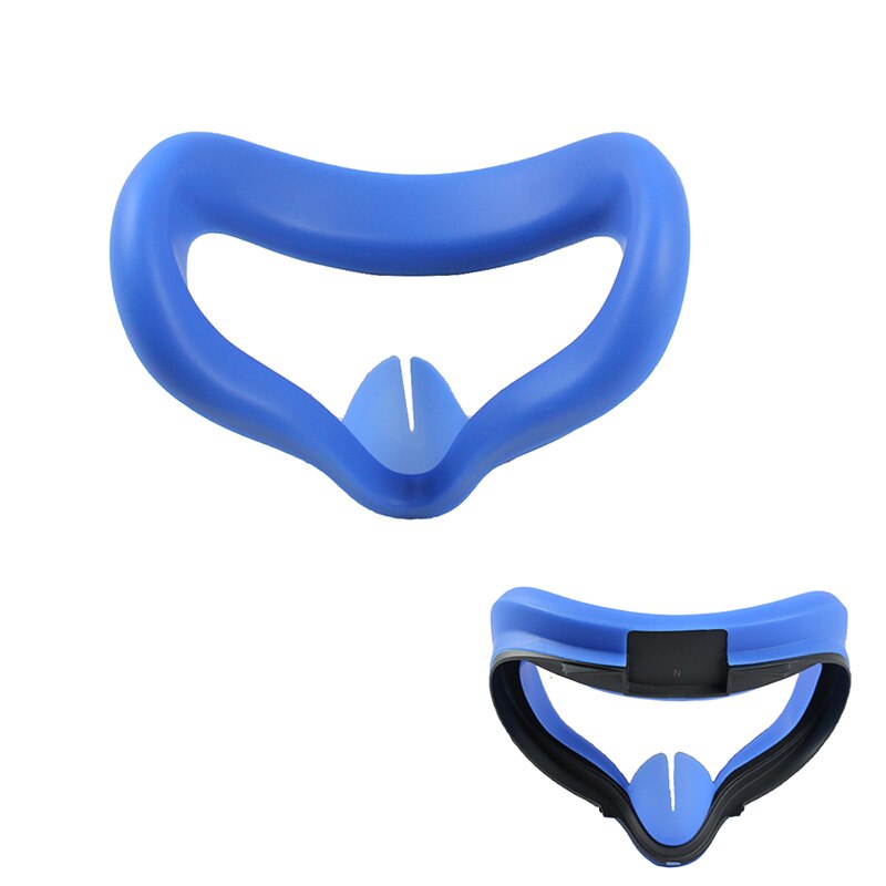 Eye Mask Cover Voor Oculus Quest 2 Vr Bril Siliconen Anti-Zweet Licht Blokkeren Beschermende Eye Cover Case Vr accessoires: blue