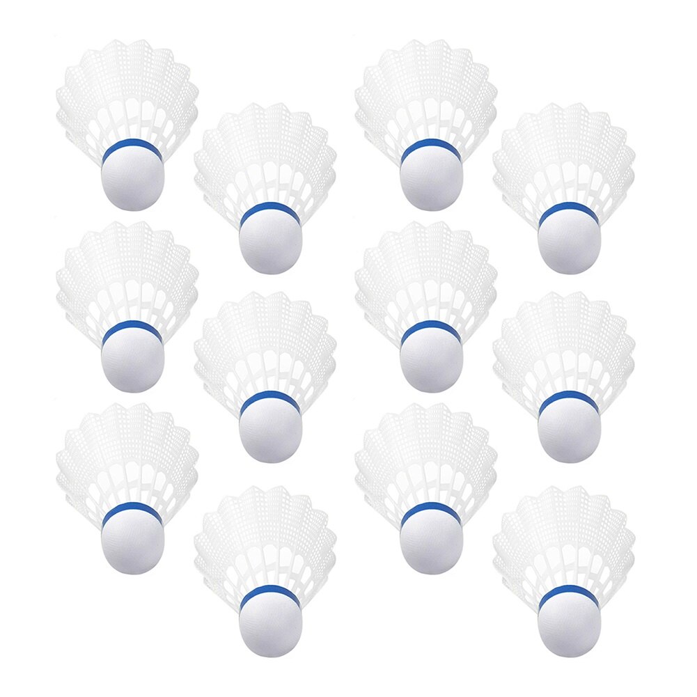 12 stk / sæt badminton bolde træning træning fjedre gym sportsudstyr holdbar fjerbold bold fjer fjer: Hvid