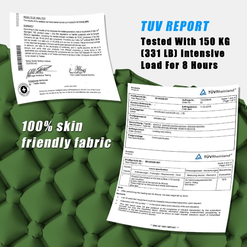 Hitorhike innovative sleeping pad fast filling air bag super light inflatable mattress with pillow life rescue 550g cushion