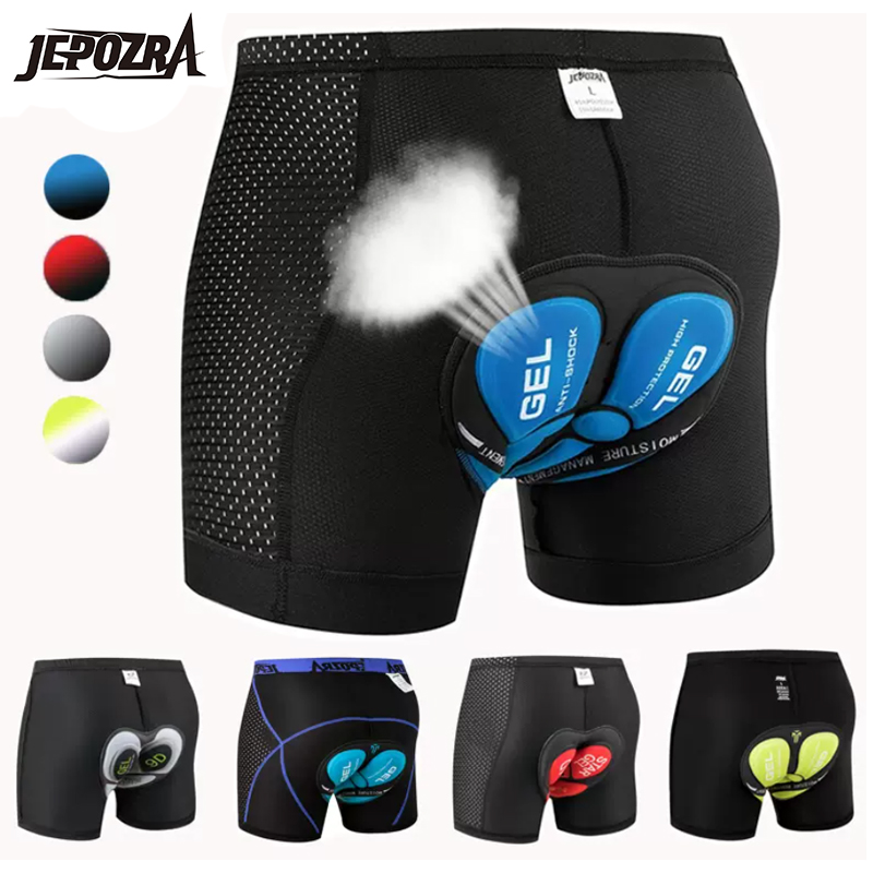 JEPOZRA pantalones cortos de ciclismo para hombre, Shorts de malla transpirable con almohadilla de Gel 5D, a prueba de golpes, para bicicleta de montaña