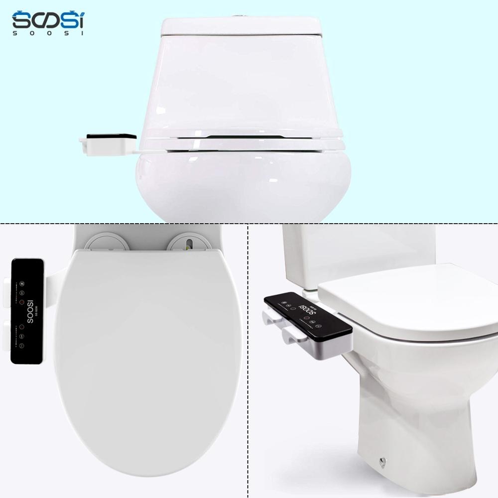 Soosi Non-Elektrische Mechanische Toiletbril Bidet Attachment Ultra Dunne Dual Nozzle Spuit Verse Water Spray Voor Persoonlijke Hygiëne