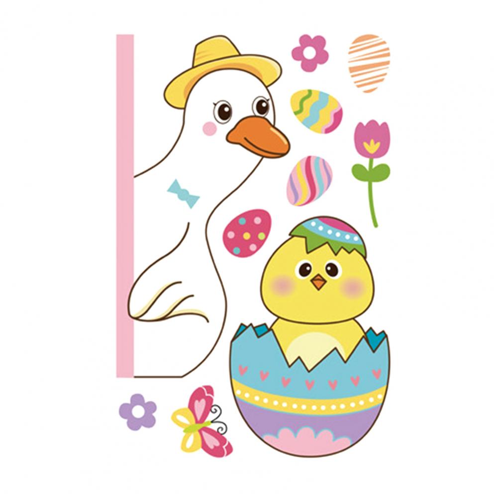 Happy Easter Window Stickers Bunny Easter Window Clings Decorations for Home Decals