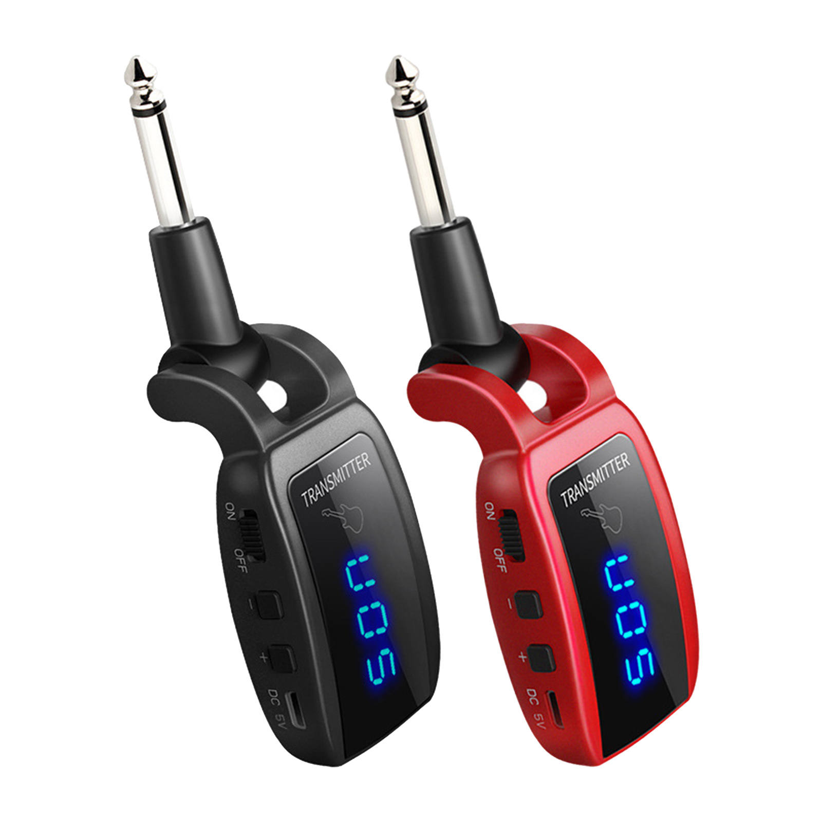 Wireless Guitar System Rechargeable Upgrated LED Screen15 Channels UHF Wireless Guitar Transmitter Receiver For Electric w/ LED