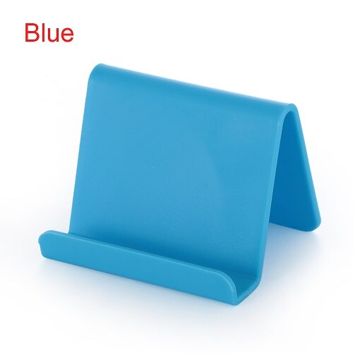 5 kleuren universele mini smartphone tafel bureau montage standaard telefoonhouder beugel voor mobiele telefoon tablets mobiele telefoon tablet: Blauw