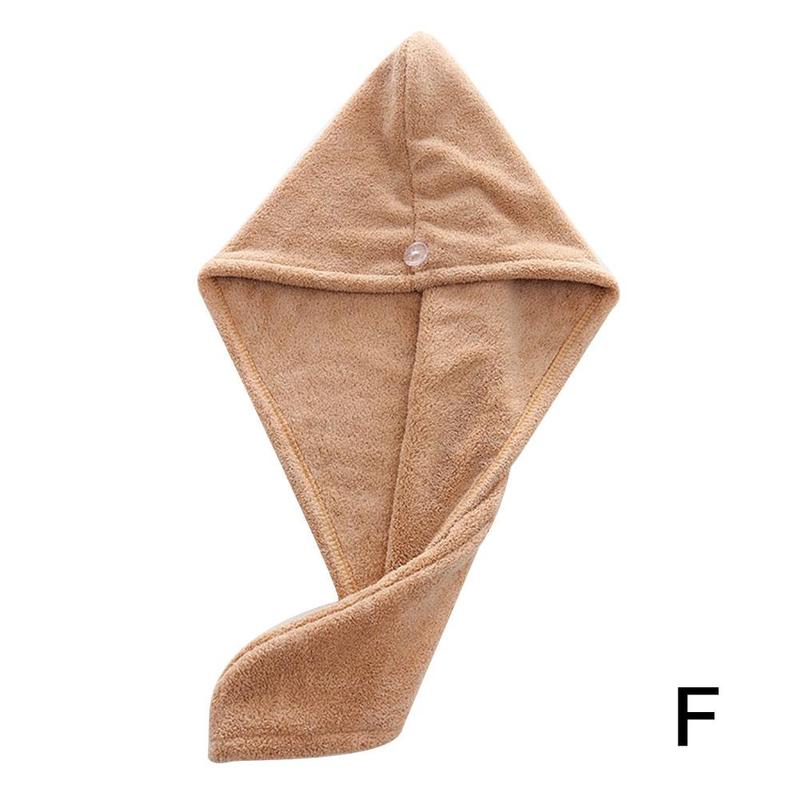 Quick-drying Cap Coral Fleece Microfiber Dry Hair Towel Absorbent Shower Cap Bathroom Special: One-size-coffee