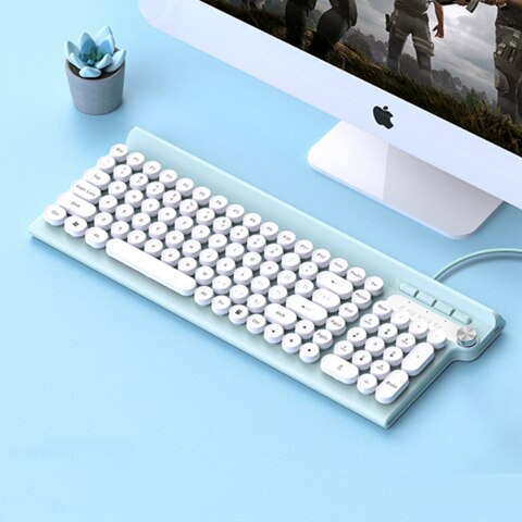 Clavier filaire L3 102 touches, , ABS, étanche, pour ordinateur PC de jeu, PC portable, blanc/rose/noir: white