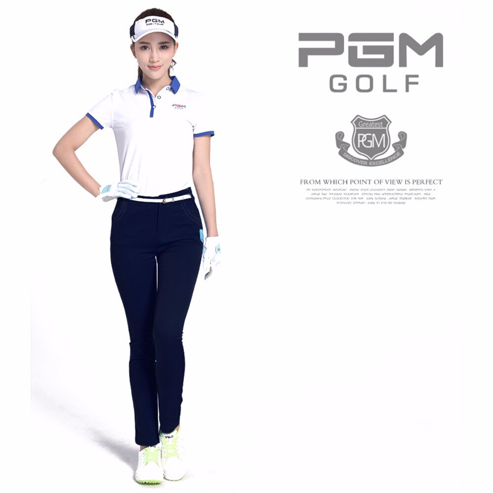PGM Women Golf Pants Trousers Sportwear female Slim Golf Tennis Pant Quick Dry Lady Full Length Trouser Highly-elastic Sports
