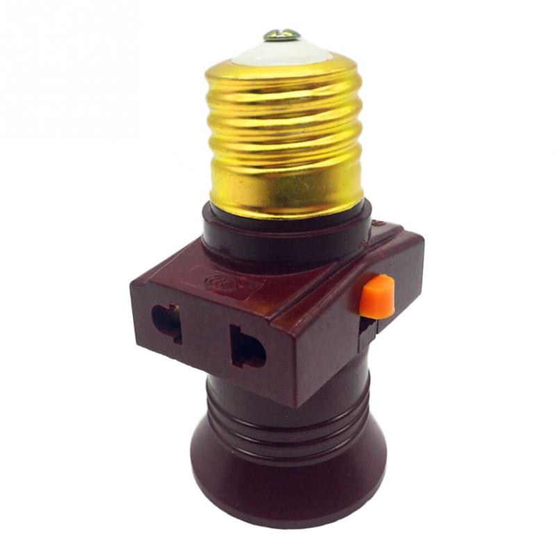 2pcs E27 Lamp Socket Multi-purpose Socket Switch Lamp Holder Hole Bakelite Shell Flame Retardant Material Bulb Holder 220V