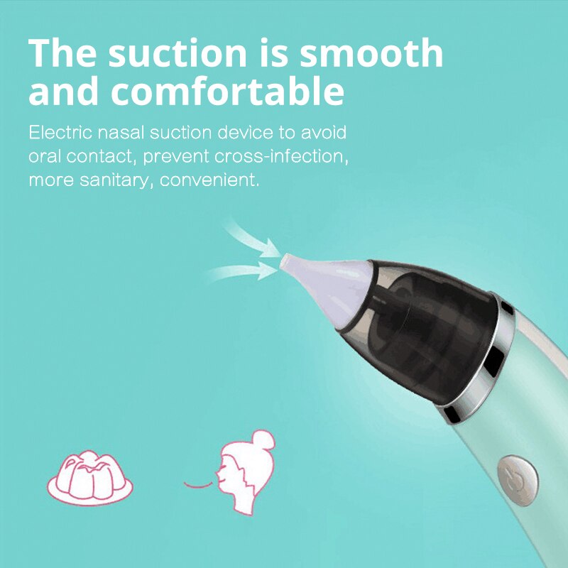 Kid Baby Neuszuiger Elektrische Babysnuiter Pasgeboren Baby Care Sucker Cleaner Sniffling Apparatuur Veilig Hygiënische Neus Aanzuiger