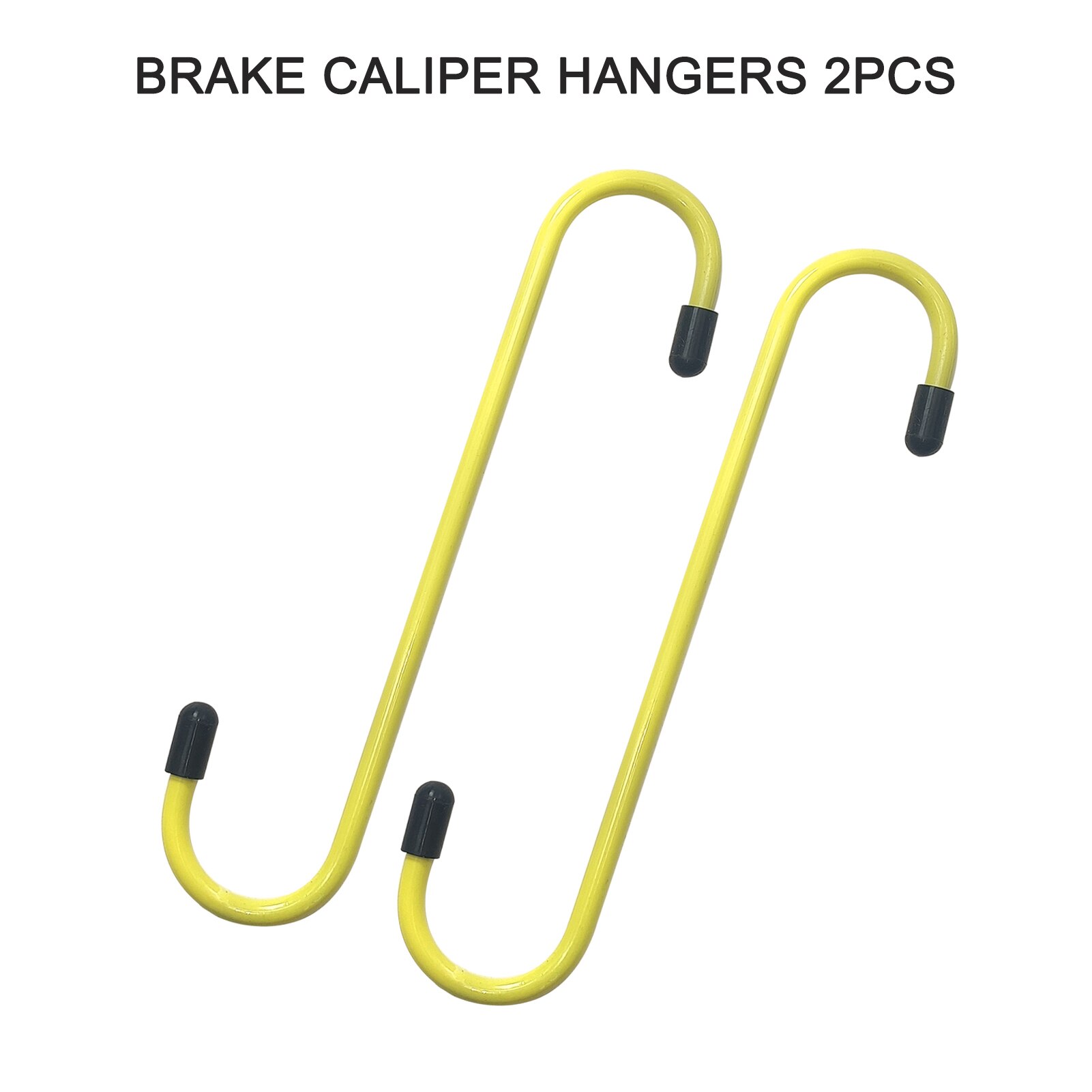 2PCS Automotive Brake Caliper Hooks with/without Rubber Tips Hangers Excellent Hanger Tool for Brake Bearing Axle&Suspension: Yellow with rubber 