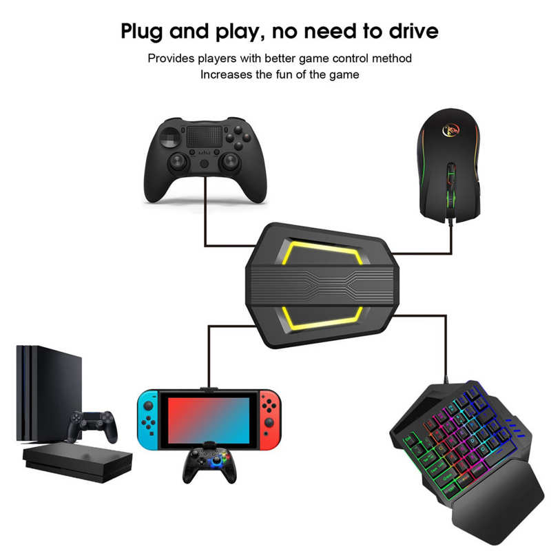 Keyboard Mouse Converter Gaming Adapter Base Kit Mobile Version Fit for Android System Usb
