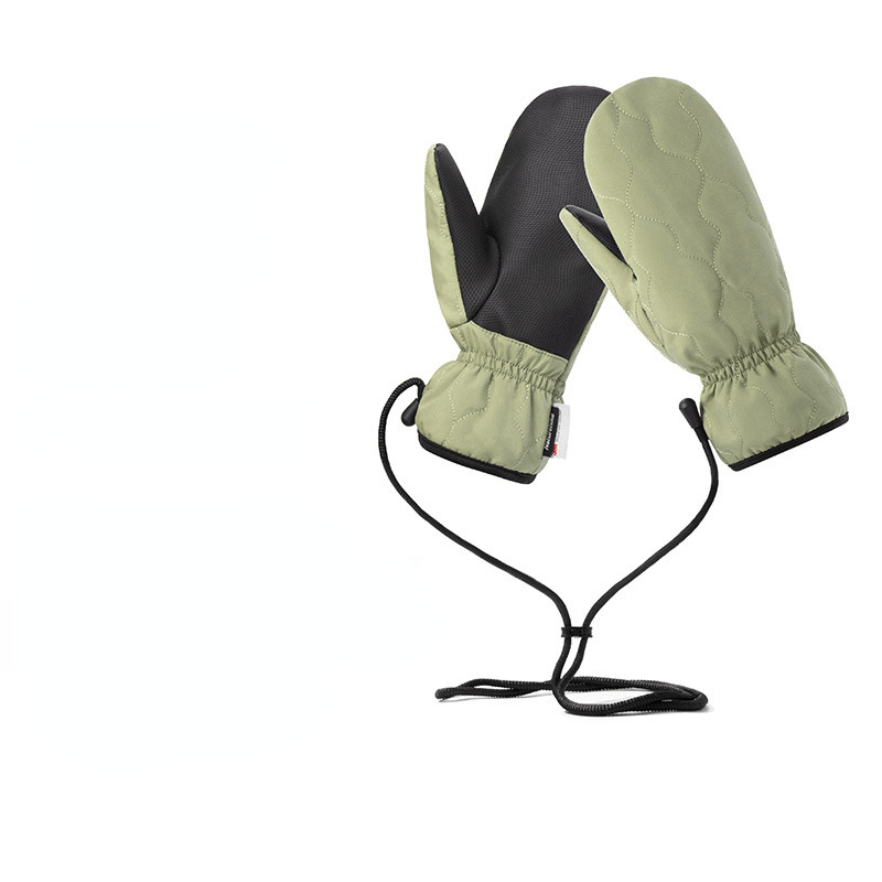 Naturehike-guantes de algodón gl14 para exteriores, manoplas de invierno a prueba de viento, impermeables, gruesas, de felpa, cálidas y ligeras, de-5 °C ~ 10 °C: Army Green / XL