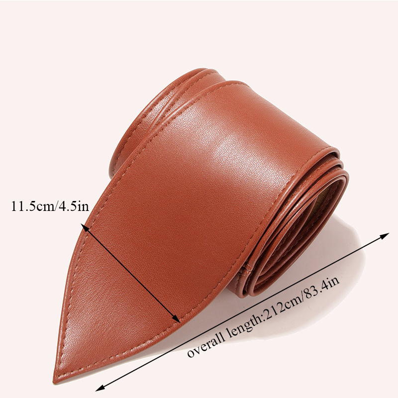 Ceinture à nœud de tempérament, en simili cuir, à la , large, délicat, doux, accessoires pour vêtements,