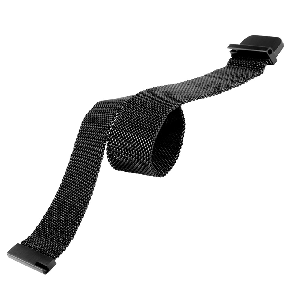 20/22 mm Mesh Stainless Steel Magnetic Loop Watchbands Metal Watch Straps Quick Release Spring Bars