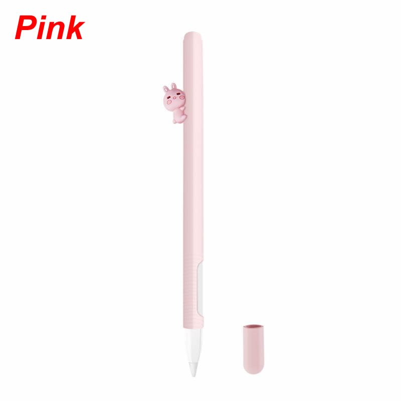 Uroczy Kot Silikonowe Etui Ochronne Pokrowiec Nakładka na Rysik Apple Pencil 2: Różowy