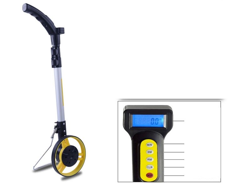 hand push mechanical distance measuring wheel road meter wheel ground range finder gauge