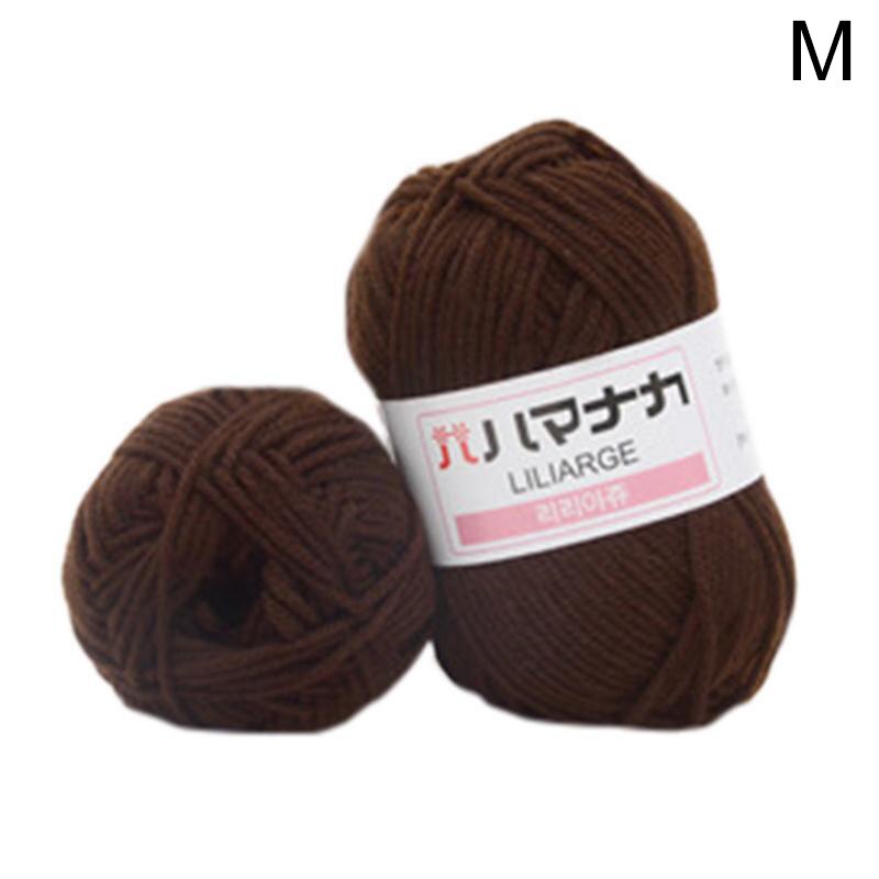 Super Soft Milk Sweet Soft Cotton Baby Knitting Wool Yarn Milk Cotton Thick Yarn for Knitting Scarf Hand Knitting Crochet Yarn: M