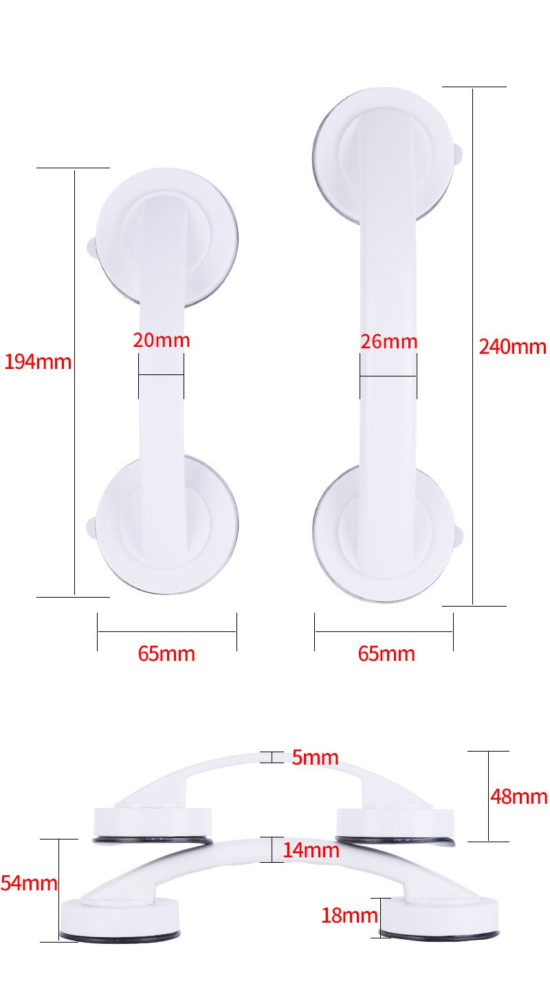 Geen Boren Zuignap Handvat Schuifdeur Venster Koelkast Lade Koelkast Trekt Badkamer Veiligheid Douche Bad Antislip Grip