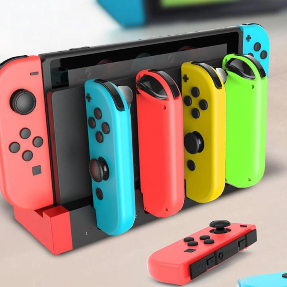 4-Slot Portable Controller Charger Charging Dock Stand Station Holder For Nintendo Switch Joy-Con Game Console Charging Stand