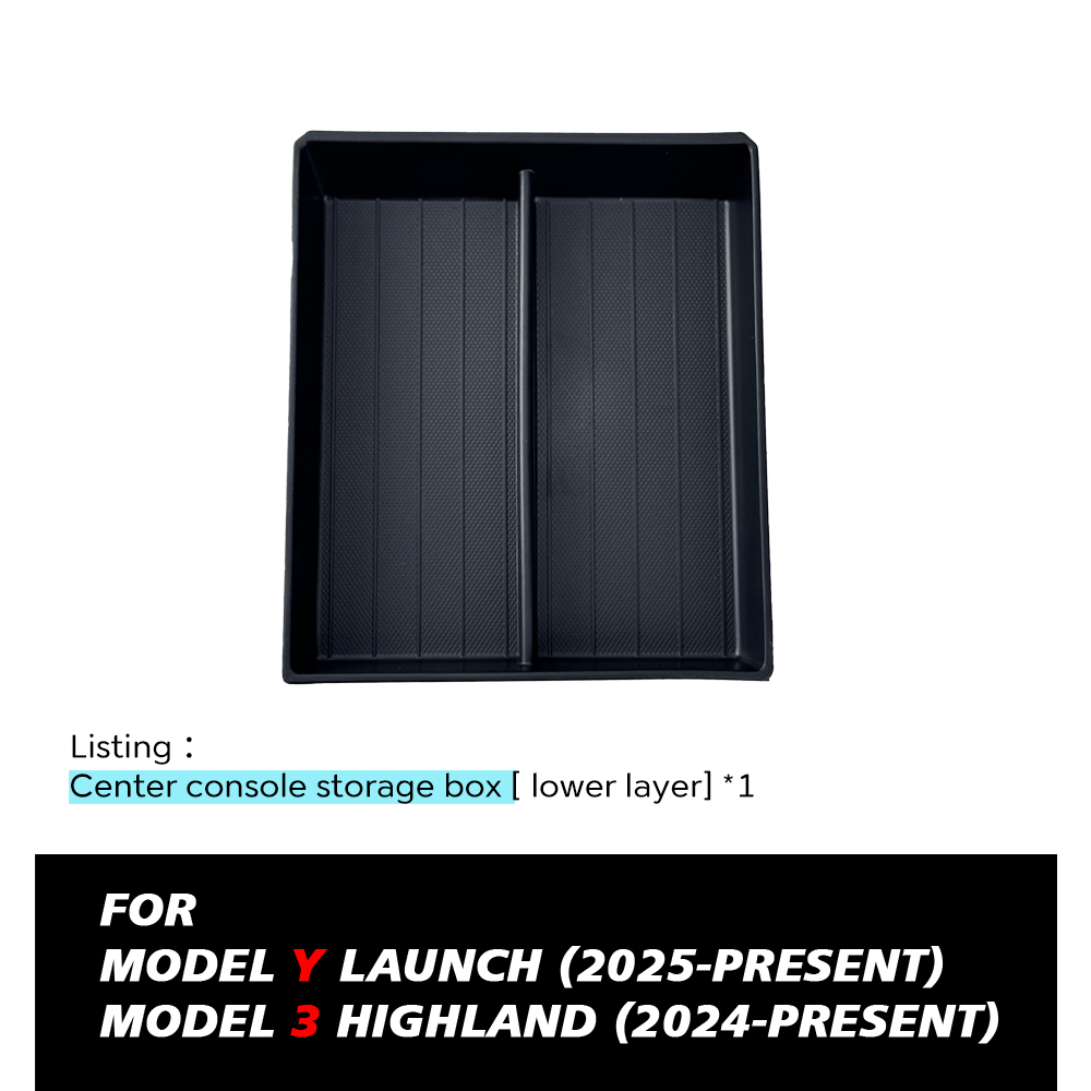 Pour Tesla modèle Y lancement 2025 modèle 3 Highland 2024 Console centrale étui de rangement pour lunettes accoudoir boîte de rangement supérieure