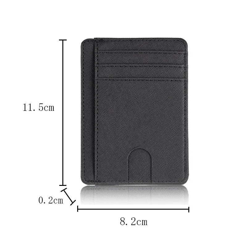 Portfel blokujący RFID Pokrowiec na wizytówki do etui Super cienkie męskie skórzane etui na karty kredytowe Portfel podróżny na karty Minimalistyczny portfel