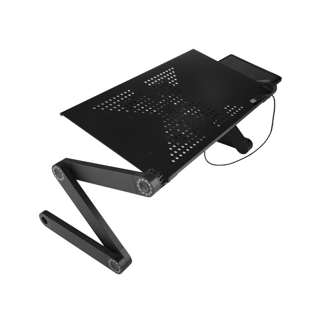 Adjustable Aluminum Laptop Cooling Desk Portable TV Bed Lap desk Tray PC Table Stand Notebook Table Desk Stand With Mouse Pad