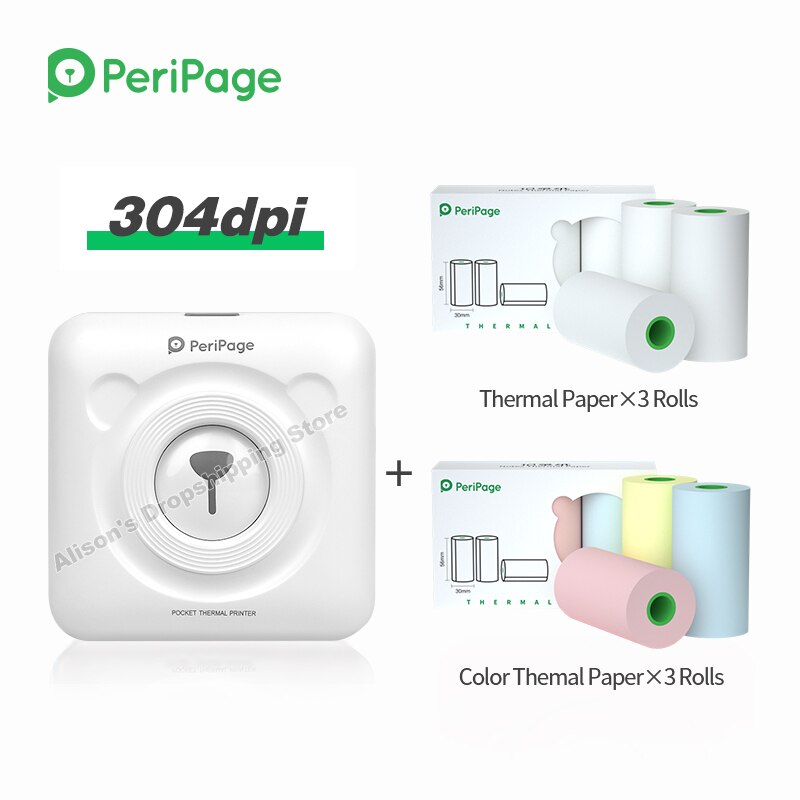 58Mm Peripage Pocket Mini Draagbare Bluetooth Printer Telefoon Foto Draadloze Hd Thermische Label Printer Voor Android Ios Telefoon: WH add 6 Notes
